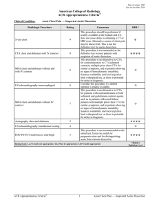 Acute Chest Pain — Suspected Aortic Dissection