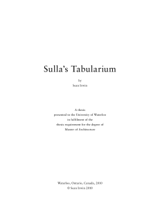 Sulla`s Tabularium - UWSpace