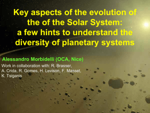 Origin of the orbital architecture of the planets of the Solar System