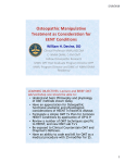 Osteopathic Manipulative Treatment as Consideration