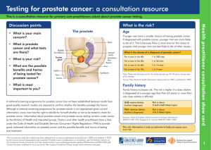 Testing for prostate cancer: a consultation resource