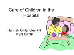 Care of Children in the Hospital