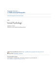Social Psychology - e-Publications@Marquette
