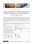 A Rapid and Sensitive LC-MS/MS Method for the Analysis