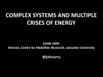 complex systems and multiple crises of energy john urry