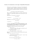 Section 2.2: Introduction to the Logic of Quantified Statements