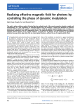 Realizing effective magnetic field for photons by controlling the