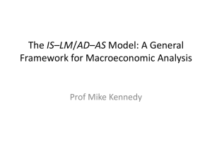 The IS*LM/AD*AS Model: A General Framework for Macroeconomic