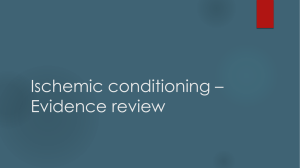 ISHEMIC CONDITIONING - EVIDENCE REVIEW DR SANMATH