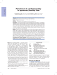 Prevalence of cardiomyopathy in apparently healthy cats