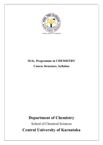M.Sc.Chemistry Syllabus - Central University of Karnataka