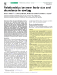 Relationships between body size and abundance in ecology