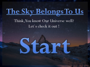 The Sky Belongs To Us