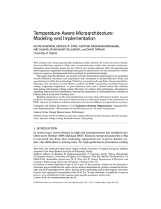 Temperature-Aware Microarchitecture: Modeling and Implementation