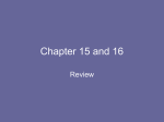 Chapter 15 and 16