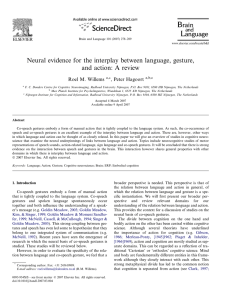 Neural evidence for the interplay between language, gesture, and