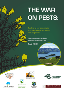 The War on Pests: Dealing to Key Pest Plants and Animals That
