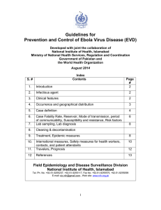 Guidelines for Prevention and Control of Ebola Virus Disease (EVD)
