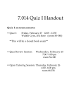 7.014 Quiz I Handout