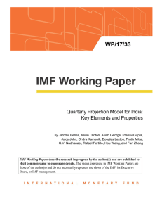 Quarterly Projection Model for India: Key Elements and Properties