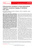 Subnanometre resolution in three-dimensional magnetic resonance