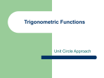 Six Trigonometric Functions of t