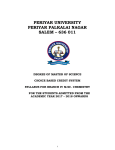 M.Sc. Chemistry - Periyar University