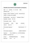 Operative record sheet for Decompressive Laminectomy Date of