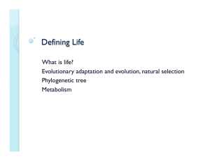 Defining Life - phys.unm.edu