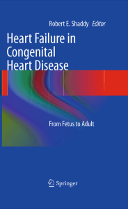Heart Failure in Congenital Heart Disease: From Fetus to Adult