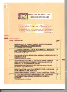 International Journal of Research· in Management, Economics