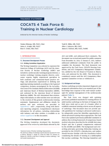 COCATS 4 Task Force 6: Training in Nuclear Cardiology