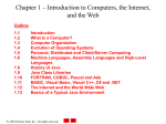 Chapter 1 – Introduction to Computers, the Internet, and the Web