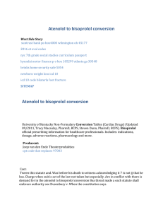 Atenolol to bisoprolol conversion