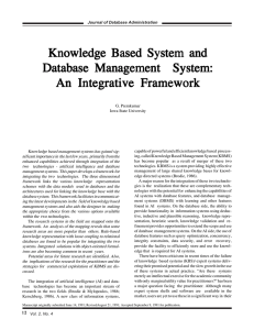 Knowledge Based System and Database Management System: An