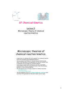 SF Chemical Kinetics Michaelmas 2011 L5