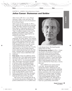 Julius Caesar: Statesman and Soldier