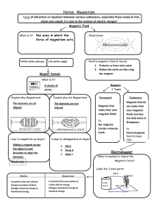 Notes: Magnetism