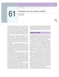 2013 Alternative vaccine delivery methods