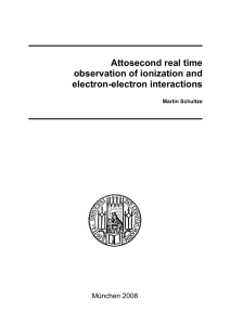 Attosecond real time observation of ionization and electron