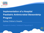 "Implementation of a Hospital Paediatric Antimicrobial