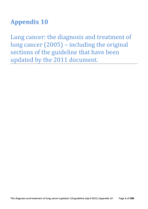 the diagnosis and treatment of lung cancer