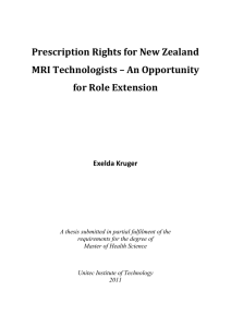 Prescription Rights for New Zealand MRI Technologists – An