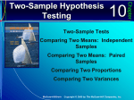 Comparing Two Means