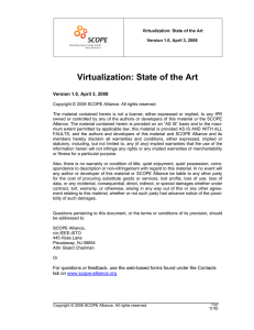 Virtualization: State of the Art