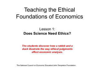 Teaching the Ethical Foundations of Economics