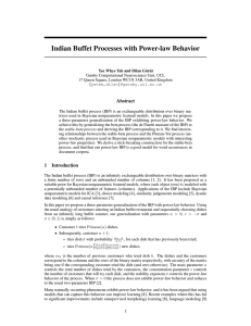 Indian Buffet Processes with Power-law Behavior