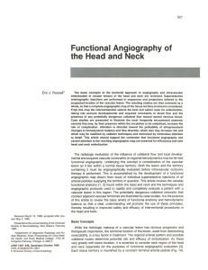 Functional Angiography of the Head and Neck