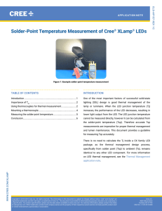 Solder-Point Temperature Measurement of Cree XLamp LEDs