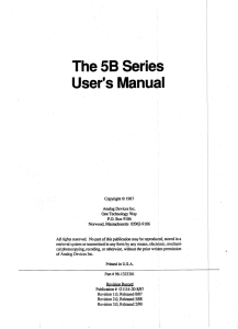 Archived: 5B Series User Manual